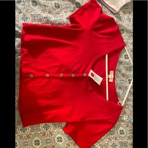 Red crop top